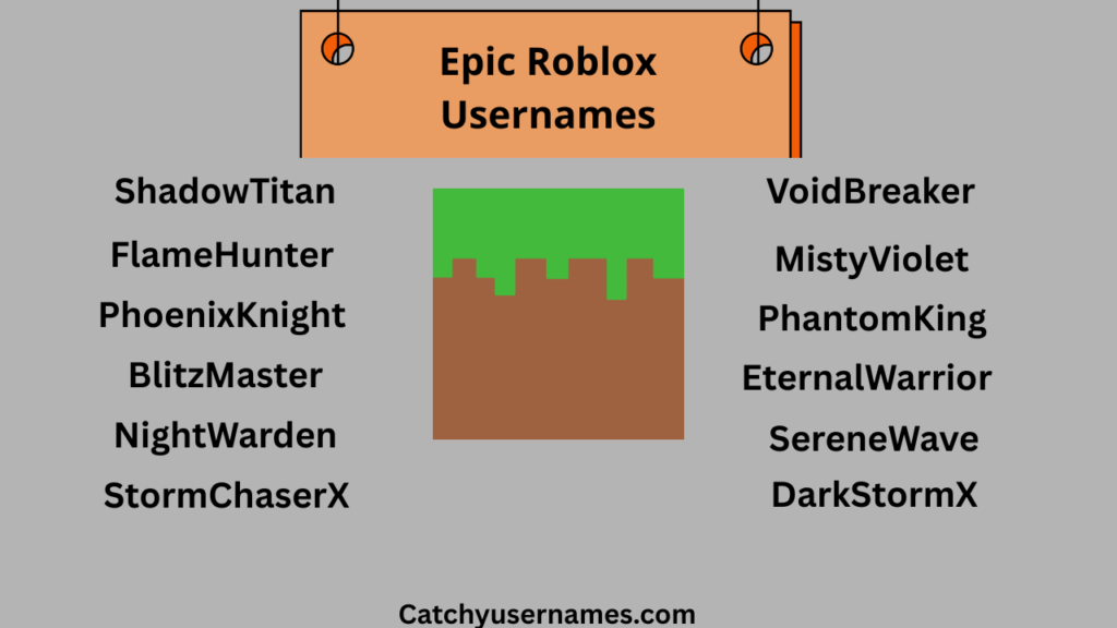 Epic Roblox Usernames