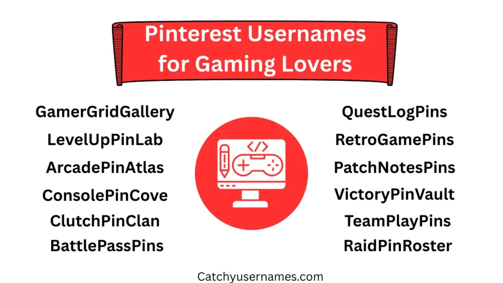 Pinterest Usernames for Gaming Lovers