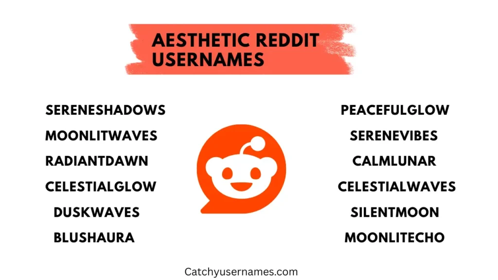 Aesthetic Reddit Usernames