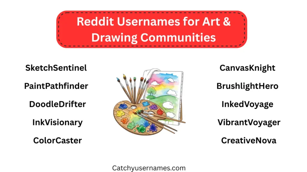 Reddit Usernames for Art & Drawing Communities