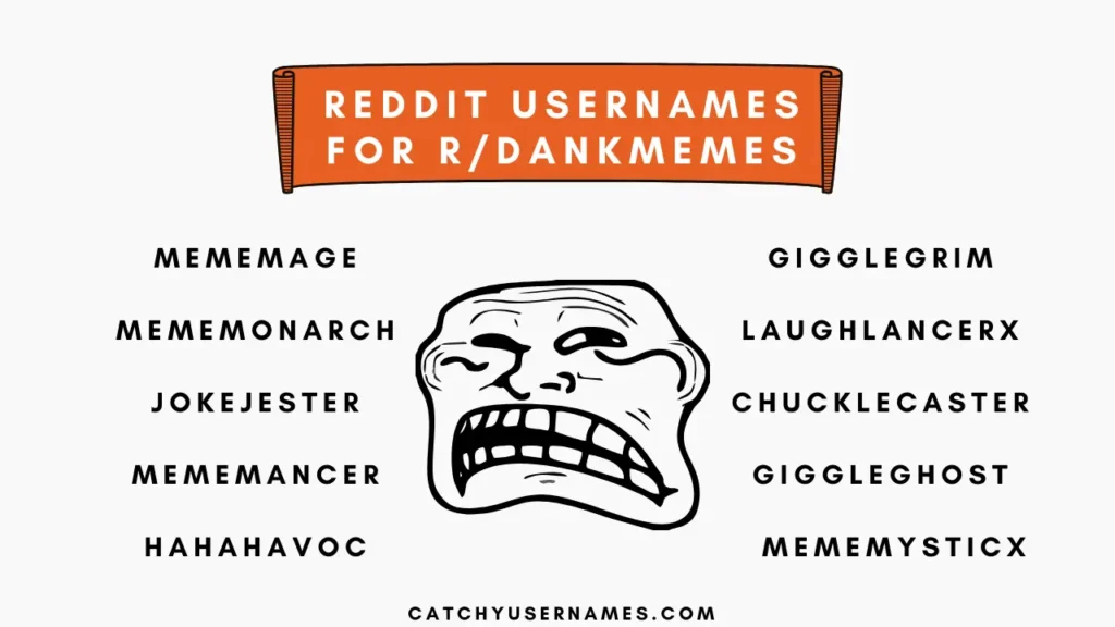 Reddit Usernames for Dank Memes Subreddit