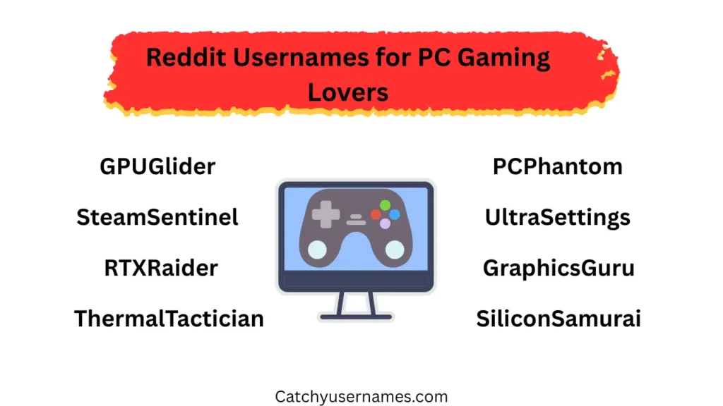 Reddit Usernames for PC Gaming Lovers