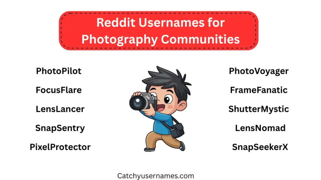 Reddit Usernames for Photography Communities