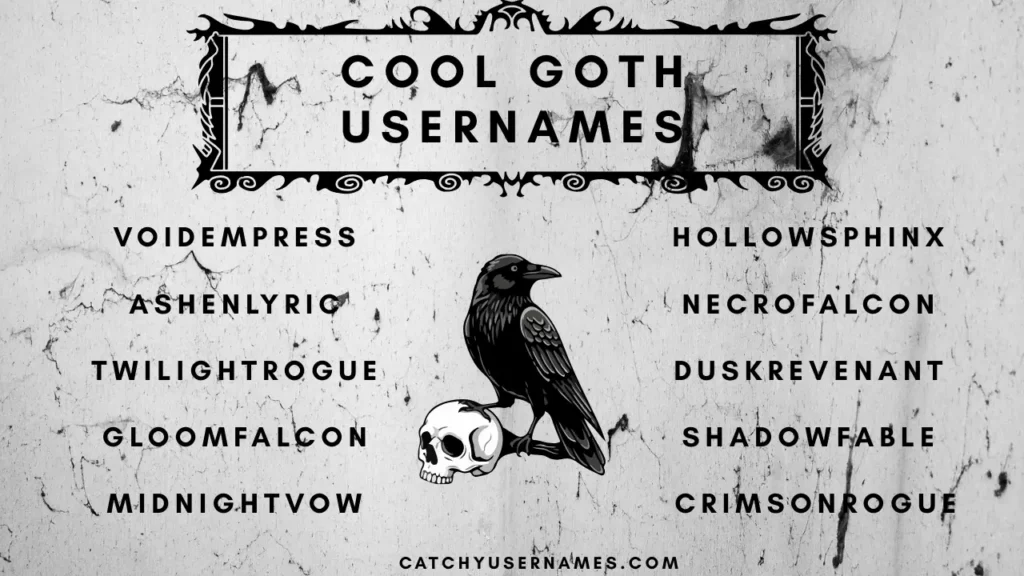 Cool Goth Usernames