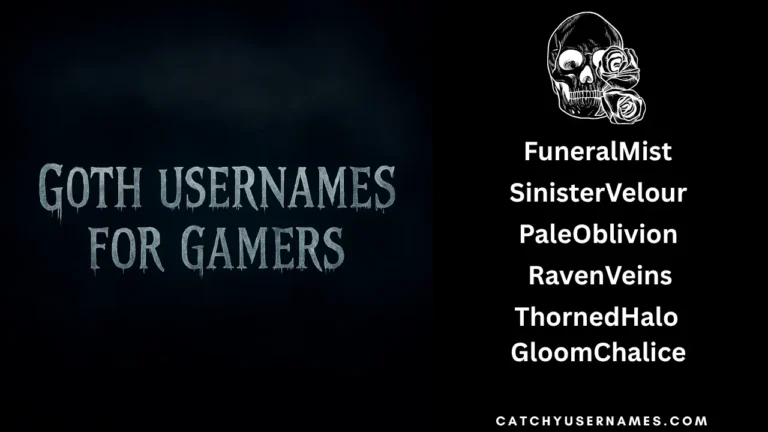 Goth Usernames for Gamers