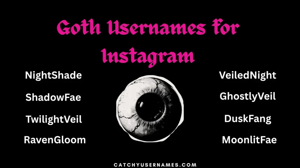 Goth Usernames for Instagram