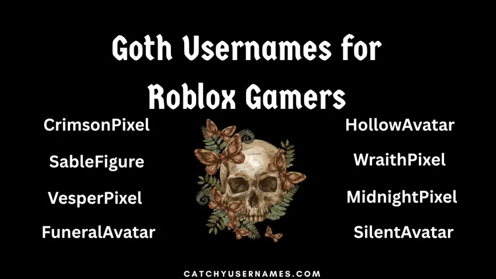 Goth Usernames for Roblox Gamers