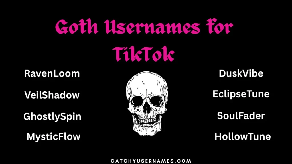 Goth Usernames for TikTok