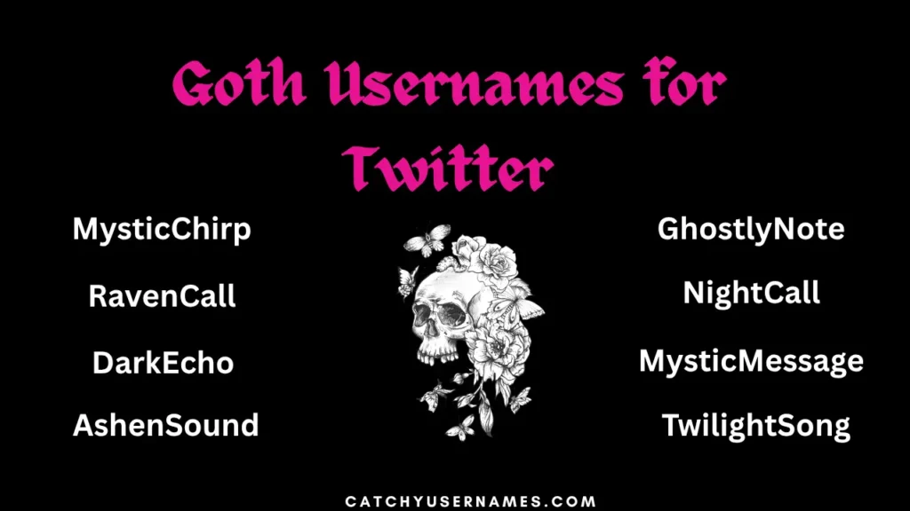 Goth Usernames for Twitter