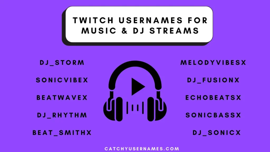 Twitch Usernames for Music & DJ Streams