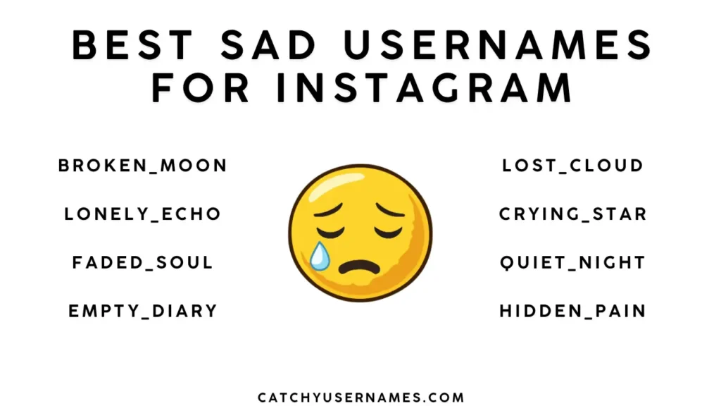 Best Sad Usernames for Instagram