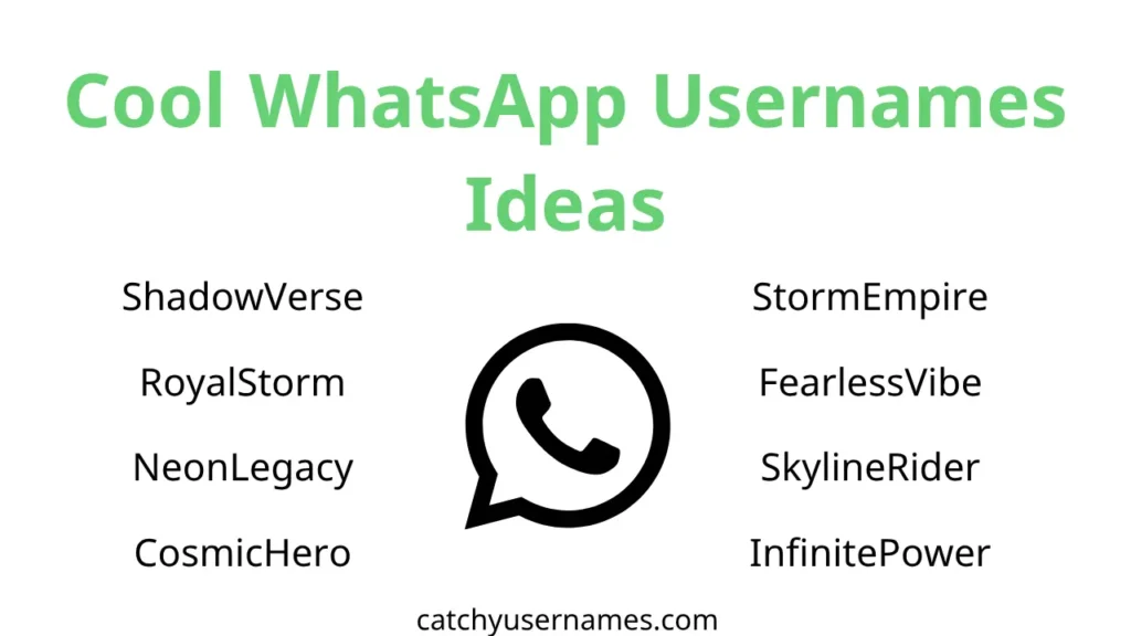 Cool WhatsApp Usernames Ideas
