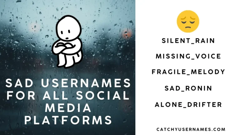 Sad Usernames for all socail media accounts