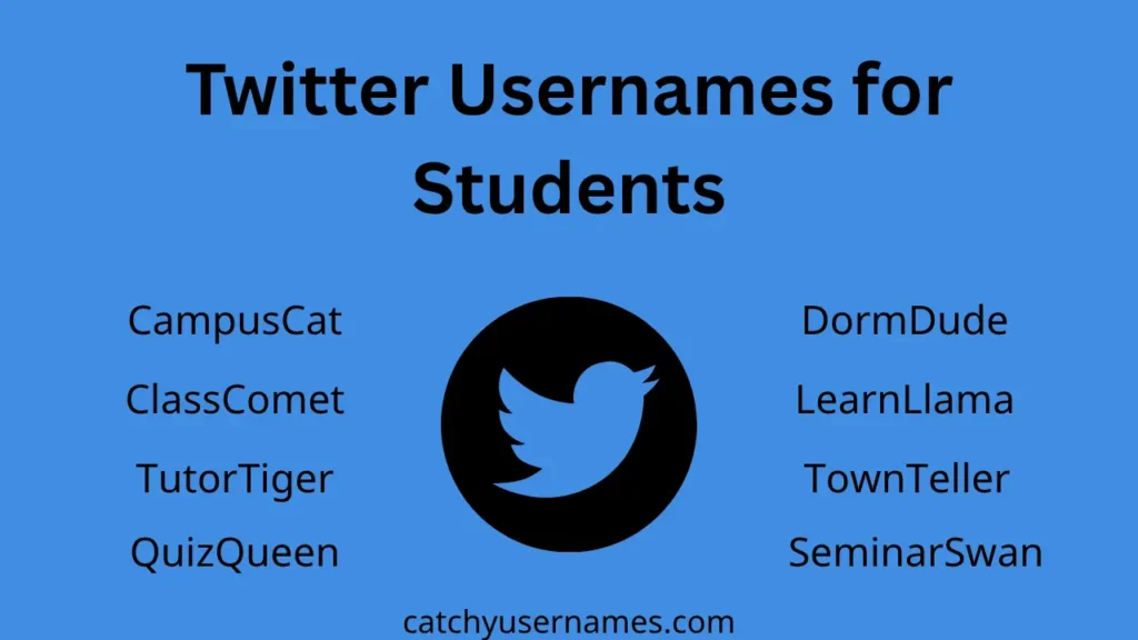 Twitter Usernames for Students