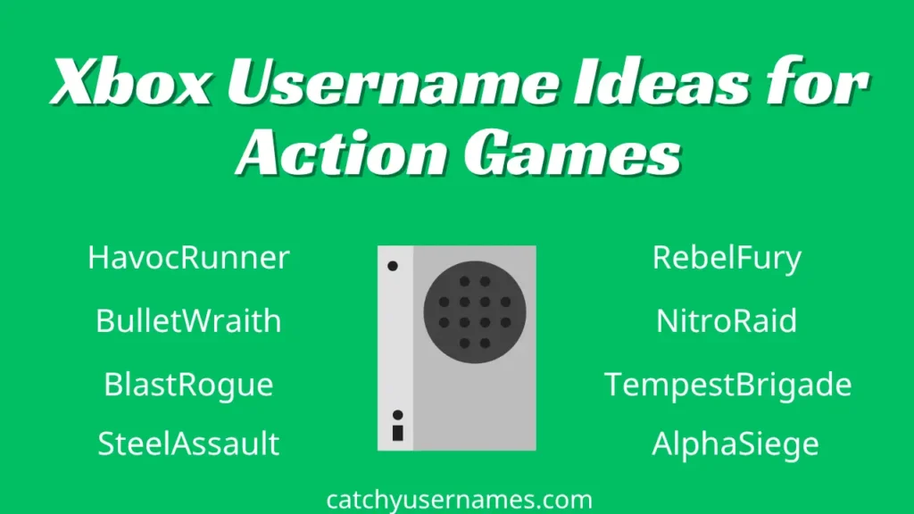 Xbox Username Ideas for Action Games