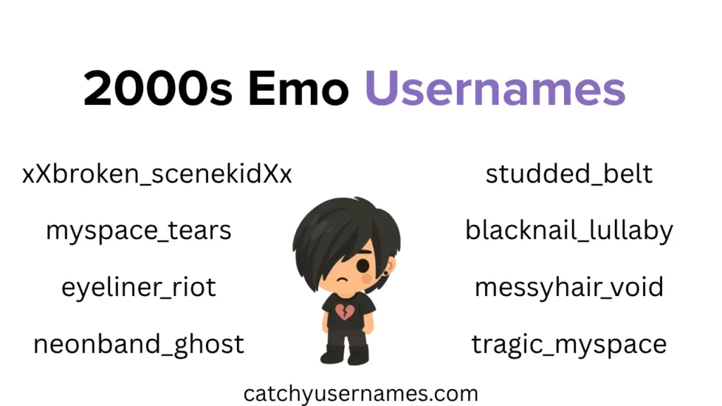2000s Emo Usernames