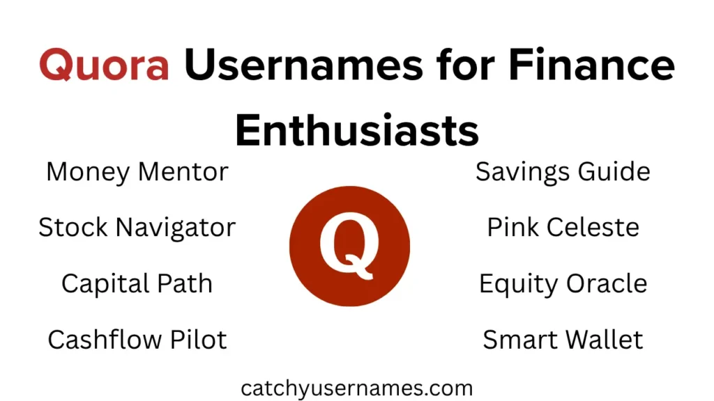 Quora Usernames for Finance Enthusiasts
