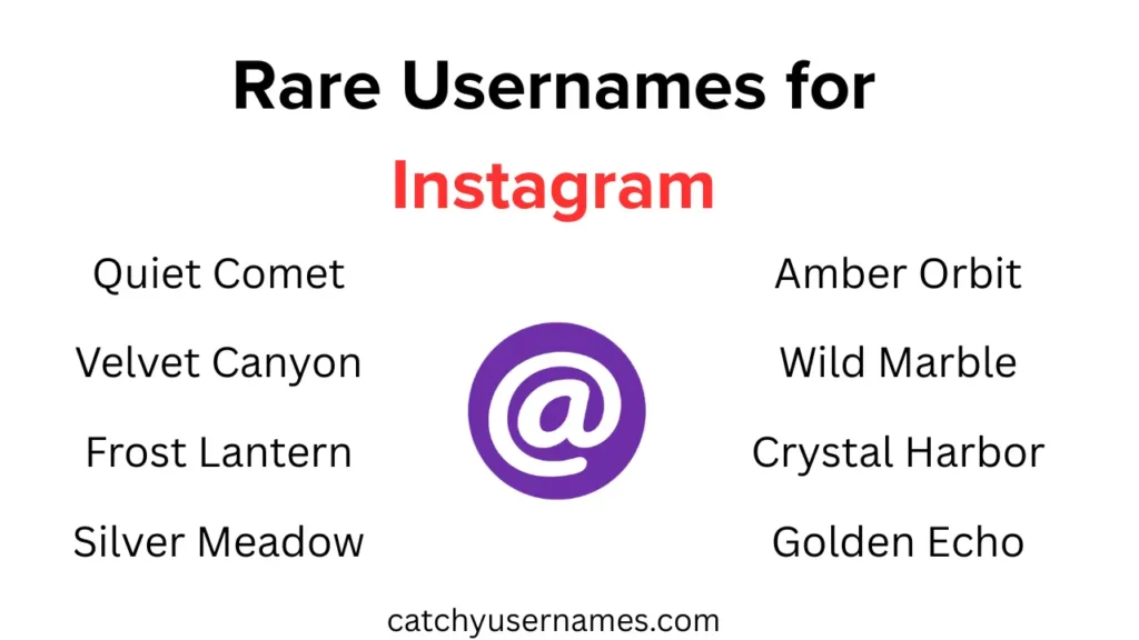 Rare Usernames for Instagram