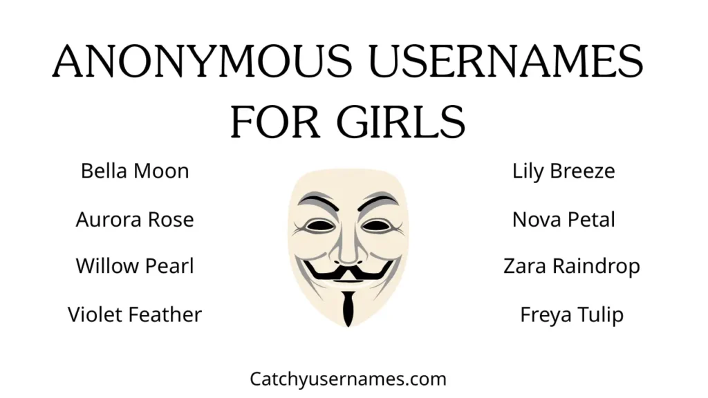 Anonymous Usernames for Girls