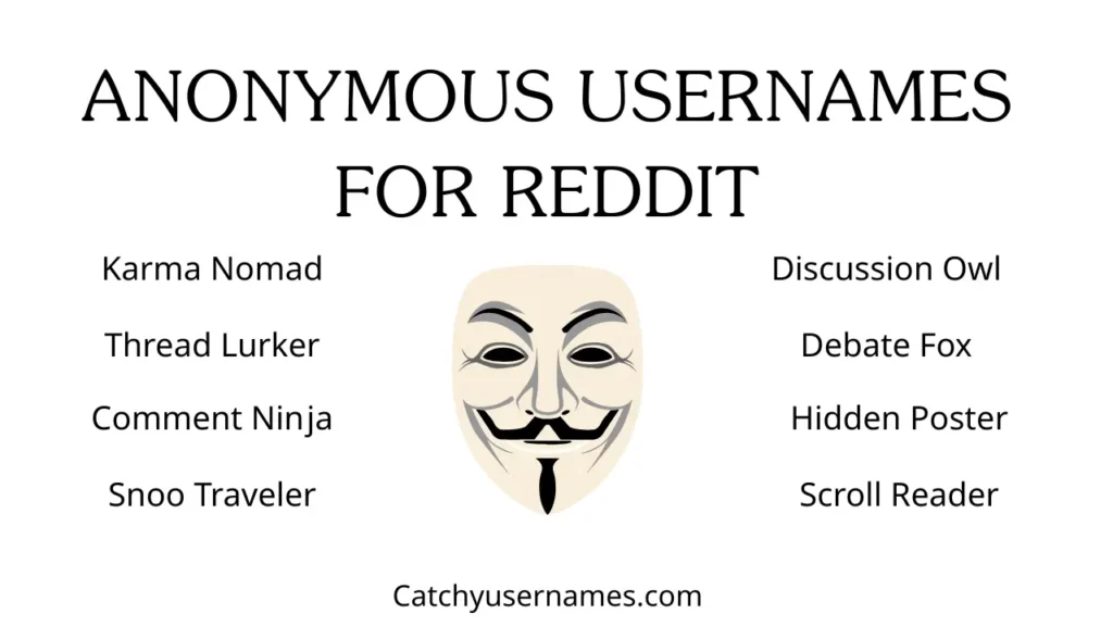 Anonymous Usernames for Reddit