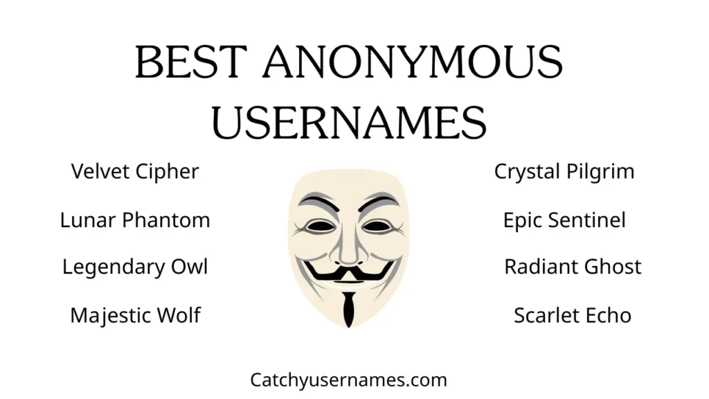 Best Anonymous Usernames