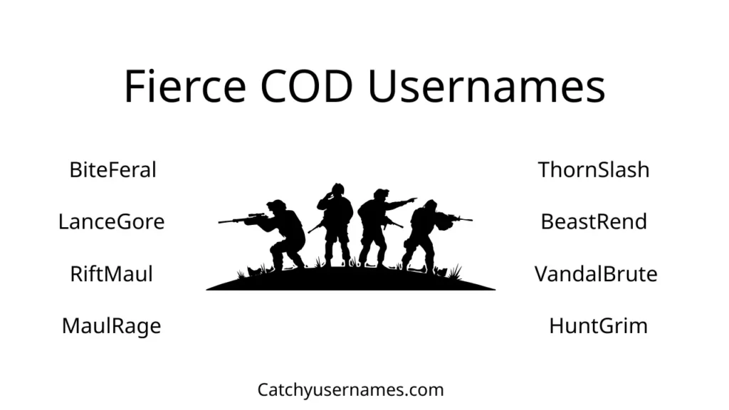 Fierce COD Usernames