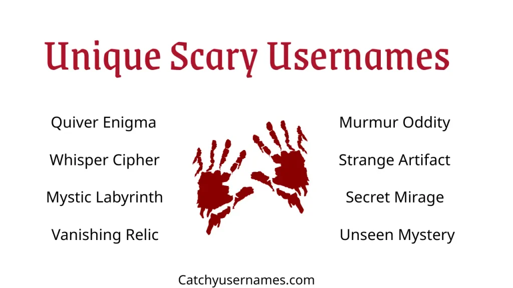 Unique Scary Usernames