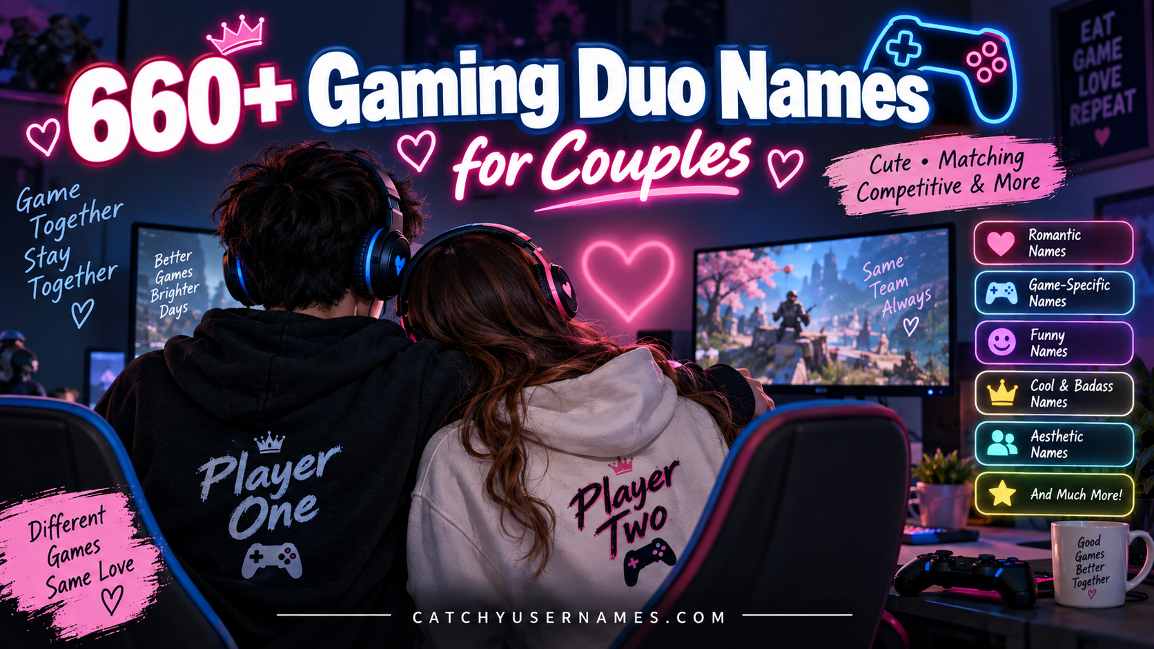 Gaming Duo Names for Couples – Cute Matching Gaming Pair Ideas