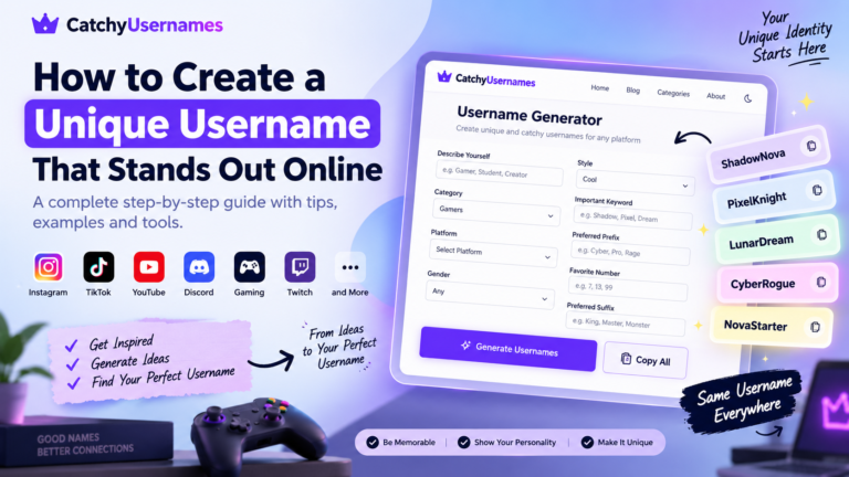 How to Create a Unique Username That Stands Out Online