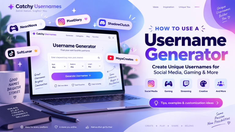 How to Use a Username Generator to Create Unique Usernames for Social Media, Gaming and More